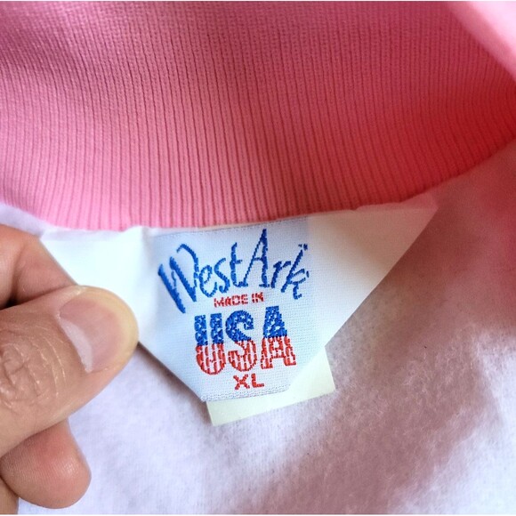 NOS Vintage Chevy The Heartbeat of America Embroidered Pink Satin Bomber XL USA - Picture 10 of 11